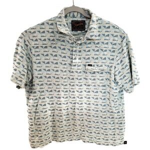 Howler Brothers Polo Shirt Mens XL Argyle Ranchero Geometric Pocket Cotton